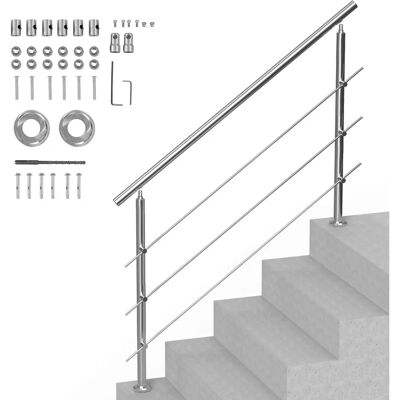 VEVOR Edelstahlgeländer 150cm 3 Querschnitte - Handlauf VEVOR Edelstahlgeländer 150cm 3 Querschnitte - Handlauf