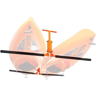 Râtelier de Rangement pour Kayak au Plafond Vevor - Supporte 2 Kayaks - Intérieur/Extérieur - Publicité Râtelier de Rangement pour Kayak au Plafond Vevor - Supporte 2 Kayaks - Intérieur/Extérieur - Publicité