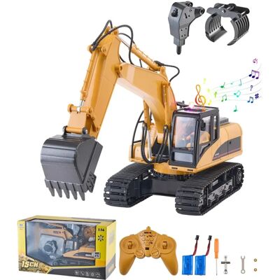 Vevor Jouet excavatrice télécommandée - 3 en 1, Pelle métallique, Lumière & Son - Publicité Vevor Jouet excavatrice télécommandée - 3 en 1, Pelle métallique, Lumière & Son - Publicité