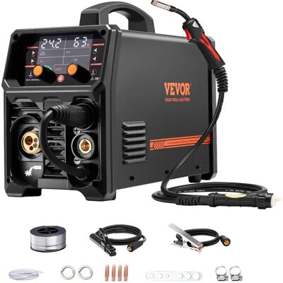 Vevor Pro MIG Schweissgerät - 200A 5-in-1 synergischer MIG Pluse/Gas/MIG/Flux Core/MMA/Lift TIG Vevor Pro MIG Schweissgerät - 200A 5-in-1 synergischer MIG Pluse/Gas/MIG/Flux Core/MMA/Lift TIG