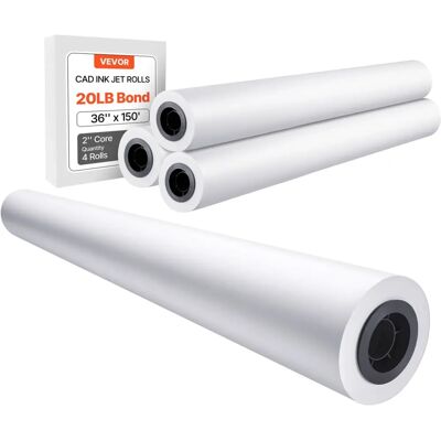 VEVOR Papier 80g/ Breite 914,4mm Länge 45,7m - Papierrollen VEVOR Papier 80g/ Breite 914,4mm Länge 45,7m - Papierrollen