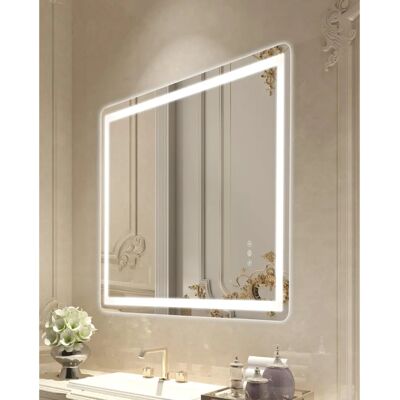Miroir de salle de bain Vevor - 3 Couleurs, 700x1000mm, Anti-buée - Publicité Miroir de salle de bain Vevor - 3 Couleurs, 700x1000mm, Anti-buée - Publicité