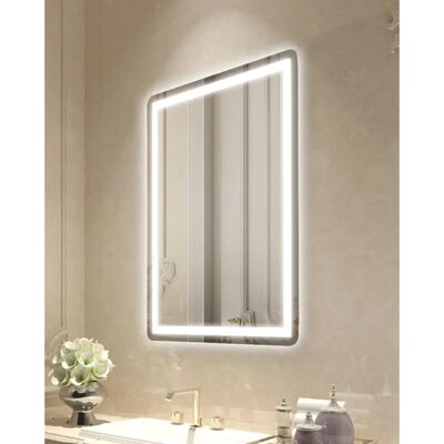 Miroir de salle de bain Vevor - 3 couleurs, anti-buée, montage mural - Miroir de salle de bain - Publicité Miroir de salle de bain Vevor - 3 couleurs, anti-buée, montage mural - Miroir de salle de bain - Publicité