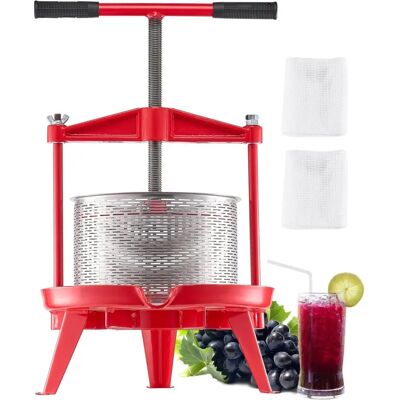 Presse à vin de fruits en acier inoxydable Vevor - 9L Extracteur manuel de jus - Publicité Presse à vin de fruits en acier inoxydable Vevor - 9L Extracteur manuel de jus - Publicité