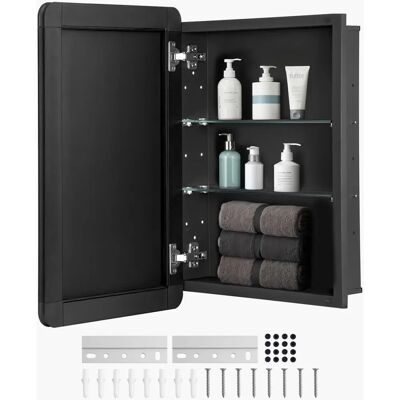 Vevor Armoire à Pharmacie Murale - 406x610mm avec Miroir et Étagères Réglables - Publicité Vevor Armoire à Pharmacie Murale - 406x610mm avec Miroir et Étagères Réglables - Publicité