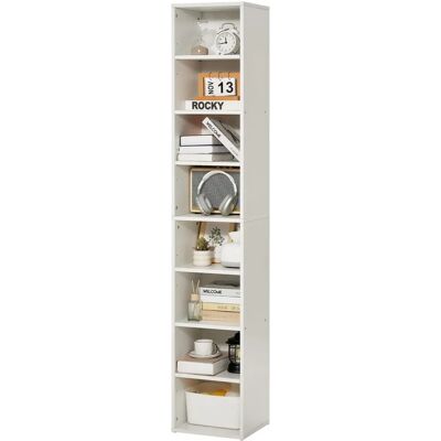 Vevor 8 Stufen Schmaler Bücherregal 71" Weiß - Bücherregal Vevor 8 Stufen Schmaler Bücherregal 71" Weiß - Bücherregal