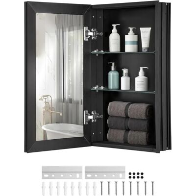 Vevor Wand-Apotheken-Schrank 355x610mm Mit Spiegel Und Verstellbaren Regalen Vevor Wand-Apotheken-Schrank 355x610mm Mit Spiegel Und Verstellbaren Regalen
