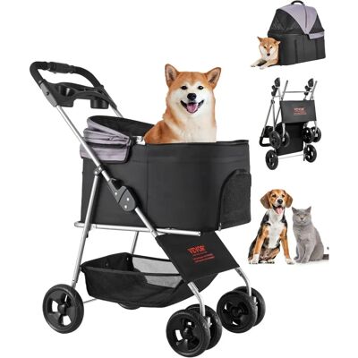 Succebuy Haustier-Kinderwagen - Leichter Faltbarer Hund & Katze Transport Succebuy Haustier-Kinderwagen - Leichter Faltbarer Hund & Katze Transport