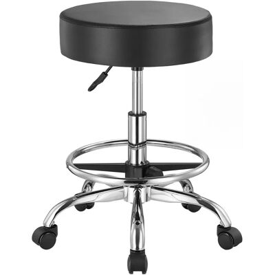 Vevor Tabouret pivotant réglable avec roues et repose-pieds - Tabouret - Publicité Vevor Tabouret pivotant réglable avec roues et repose-pieds - Tabouret - Publicité