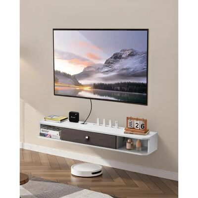 Vevor Weißer Schwebender TV-Schrank - 47 Zoll Entertainment Center mit Kabeldurchlässen Vevor Weißer Schwebender TV-Schrank - 47 Zoll Entertainment Center mit Kabeldurchlässen