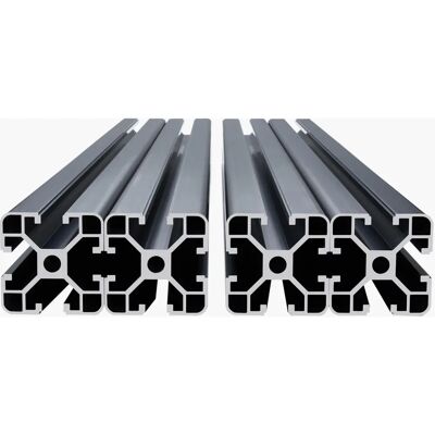 Rail linéaire en aluminium Succebuy - 4 pièces 600mm, M6/M8, Noir - Type de produit - Publicité Rail linéaire en aluminium Succebuy - 4 pièces 600mm, M6/M8, Noir - Type de produit - Publicité