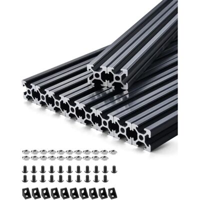 Succebuy Aluminium Extrusionsprofil - 39,4 Zoll T-Schiene 2020 - Schwarz Succebuy Aluminium Extrusionsprofil - 39,4 Zoll T-Schiene 2020 - Schwarz