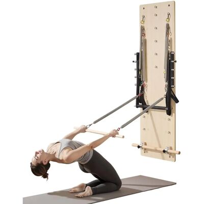 Succebuy Wandmontiertes Pilates-Reformergerät aus Ahornholz - Widerstandsfedern Succebuy Wandmontiertes Pilates-Reformergerät aus Ahornholz - Widerstandsfedern