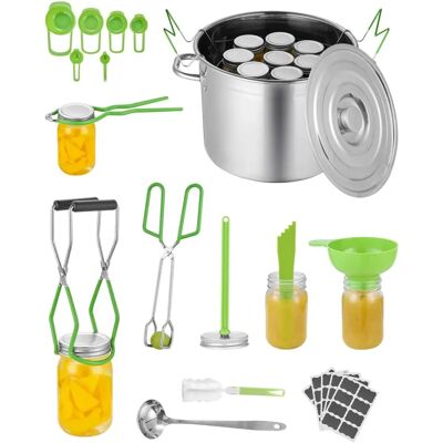 Kit de mise en conserve bain-marie en acier inoxydable Succebuy - 11 pièces débutants - Publicité Kit de mise en conserve bain-marie en acier inoxydable Succebuy - 11 pièces débutants - Publicité