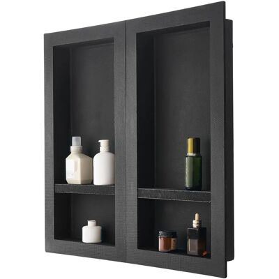 Succebuy Schwarzes 16x32 Zoll Duschnische - Badablage Succebuy Schwarzes 16x32 Zoll Duschnische - Badablage