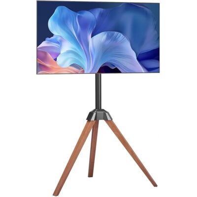 Support TV Succebuy - Trépied réglable 40-65 pouces avec pieds en chêne Support TV Succebuy - Trépied réglable 40-65 pouces avec pieds en chêne