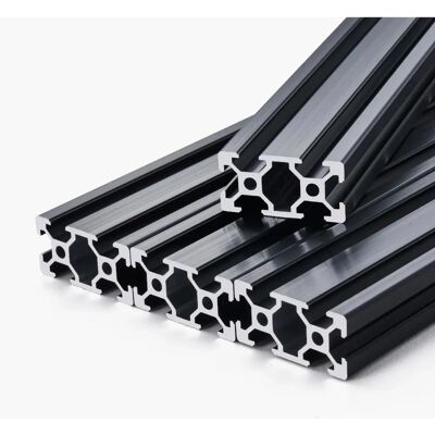 Succebuy Aluminium-Extrusionsprofil - 3D-Drucker T-Schiene 2040 - Schwarz Succebuy Aluminium-Extrusionsprofil - 3D-Drucker T-Schiene 2040 - Schwarz