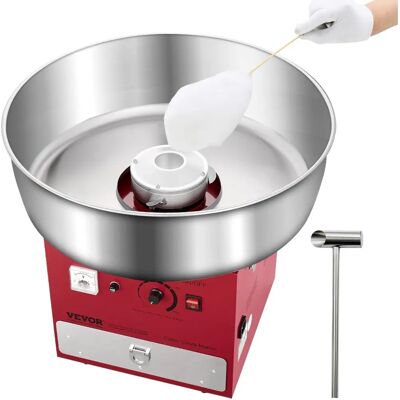 Machine à barbe à papa électrique Succebuy - 1000W Machine commerciale à coton confectionné avec bol en acier inoxydable de 52cm - Rouge Machine à barbe à papa électrique Succebuy - 1000W Machine commerciale à coton confectionné avec bol en acier inoxydable de 52cm - Rouge