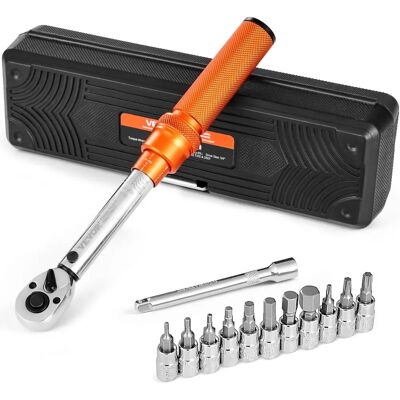 Succebuy Marken Drehmomentschlüssel-Set - 1/4 Zoll, 20-200 lbf-in, Doppelskala, 72 Zähne Succebuy Marken Drehmomentschlüssel-Set - 1/4 Zoll, 20-200 lbf-in, Doppelskala, 72 Zähne