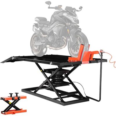 Succebuy Motorkerékpár emelőasztal - 1500 lbs - Pneumatikus - Nehéz teherbírású kerékpárjavító állvány Succebuy Motorkerékpár emelőasztal - 1500 lbs - Pneumatikus - Nehéz teherbírású kerékpárjavító állvány