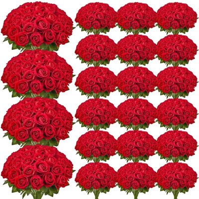 Succebuy Rote Künstliche Blumen - 500 Stück - DIY Hochzeitssträuße - Wohnaccessoires Succebuy Rote Künstliche Blumen - 500 Stück - DIY Hochzeitssträuße - Wohnaccessoires