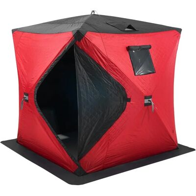 Vevor Tragbares Eishaus - 3-4 Personen - 35 qm - Rot Vevor Tragbares Eishaus - 3-4 Personen - 35 qm - Rot