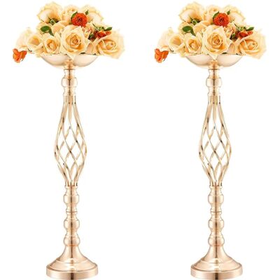 VEVOR Gold Metal Wedding Vase - 58cm Floral Table Support Set of 20 VEVOR Gold Metal Wedding Vase - 58cm Floral Table Support Set of 20