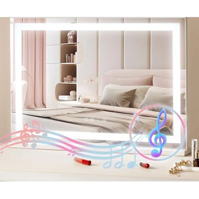 Vevor Weißer Schminkspiegel mit Licht, 5X Vergrößerung, Wand- & Tischmontage - Schminkspiegel Vevor Weißer Schminkspiegel mit Licht, 5X Vergrößerung, Wand- & Tischmontage - Schminkspiegel