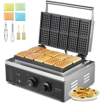 VEVOR Gewerbliche Rechteckige Waffelmaschine - 1550 W, 390 x 355 mm VEVOR Gewerbliche Rechteckige Waffelmaschine - 1550 W, 390 x 355 mm