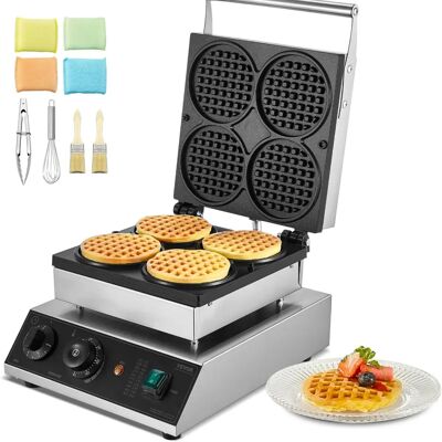 Vevor Máquina de Gofres Comercial - 1750 W Antiadherente 300 x 405 x 245 mm Vevor Máquina de Gofres Comercial - 1750 W Antiadherente 300 x 405 x 245 mm