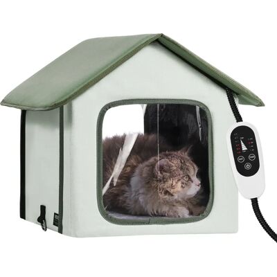 Vevor Grünes beheiztes Katzenhaus mit verstellbarer Temperatur & Timer Vevor Grünes beheiztes Katzenhaus mit verstellbarer Temperatur & Timer