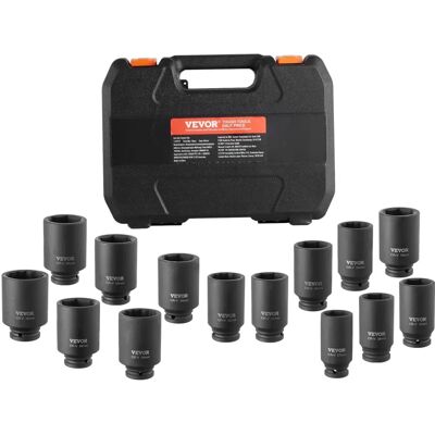 VEVOR Impact Socket Set 612 Pcs 27-39mm 1/2" Drive VEVOR Impact Socket Set 612 Pcs 27-39mm 1/2" Drive