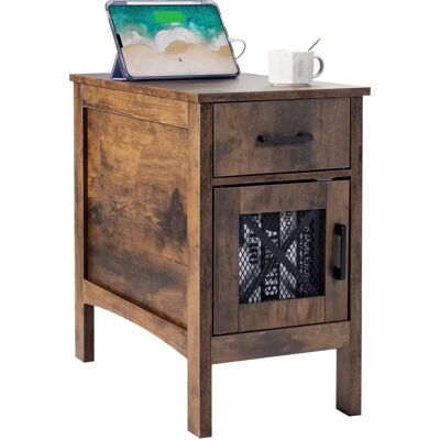 Bureau VEVOR - 609x356x610mm - Ports USB, Prises, Style Rustique - Publicité Bureau VEVOR - 609x356x610mm - Ports USB, Prises, Style Rustique - Publicité