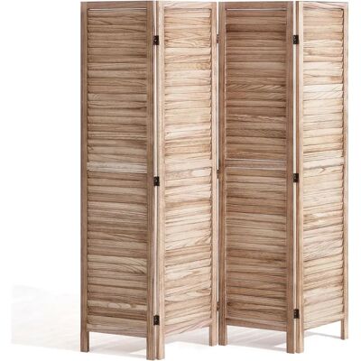 Vevor Diviseur de pièce en bois - Écran de confidentialité à 4 panneaux - Paravent en bois intérieur - Publicité Vevor Diviseur de pièce en bois - Écran de confidentialité à 4 panneaux - Paravent en bois intérieur - Publicité