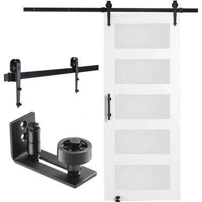 Kit de Porte de Grange VEVOR - Porte Coulissante Rustique Moderne - Gain de Place - Publicité Kit de Porte de Grange VEVOR - Porte Coulissante Rustique Moderne - Gain de Place - Publicité