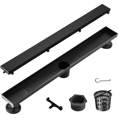 Succebuy 24-Inch Linear Shower Drain Offset - Stainless Steel Rectangle Shower Floor Drain Succebuy 24-Inch Linear Shower Drain Offset - Stainless Steel Rectangle Shower Floor Drain