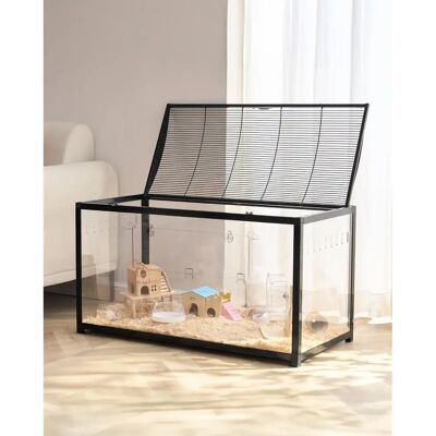 Vevor Cage pour hamster - Habitat transparent pour petits animaux - 37,8x18,5x21,7 in - Publicité Vevor Cage pour hamster - Habitat transparent pour petits animaux - 37,8x18,5x21,7 in - Publicité