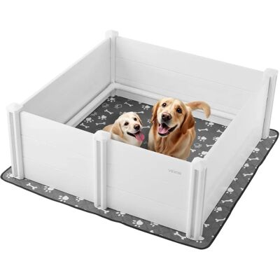 Succebuy Hundes Whelping Box - Verstellbare Tür, Waschbare Matte - Hundebox Succebuy Hundes Whelping Box - Verstellbare Tür, Waschbare Matte - Hundebox