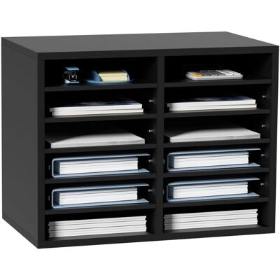 Organizador de Documentos VEVOR Negro - 12 Compartimentos, 52x30.5x41cm Organizador de Documentos VEVOR Negro - 12 Compartimentos, 52x30.5x41cm