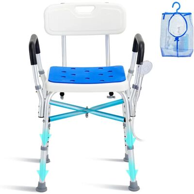 Vevor Duschstuhl - Stabil, Verstellbar & Rostfrei - Badaccessoire Vevor Duschstuhl - Stabil, Verstellbar & Rostfrei - Badaccessoire