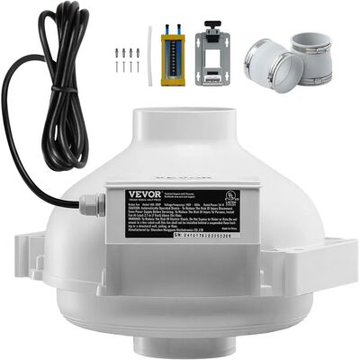 Kit de ventilation VEVOR pour mitigation du radon - 260CFM - 305x320x235mm - Publicité Kit de ventilation VEVOR pour mitigation du radon - 260CFM - 305x320x235mm - Publicité