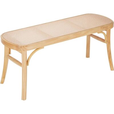 Vevor Rattanbank - Holz Eingangsbereich Boho 2-Sitzer Vevor Rattanbank - Holz Eingangsbereich Boho 2-Sitzer