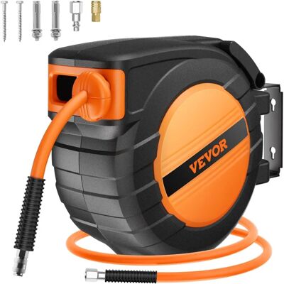 Vevor Tambor de manguera de aire - 50 pies, 3/8IN, 300PSI, Montaje en pared Vevor Tambor de manguera de aire - 50 pies, 3/8IN, 300PSI, Montaje en pared