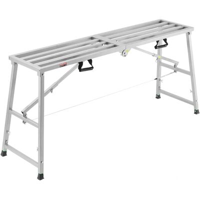 Vevor Piattaforma di lavoro - Scala pieghevole in acciaio regolabile in altezza - Piattaforma scaffale portatile Vevor Piattaforma di lavoro - Scala pieghevole in acciaio regolabile in altezza - Piattaforma scaffale portatile