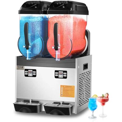 Machine à glace et boissons VEVOR - 2 réservoirs 12L - Publicité Machine à glace et boissons VEVOR - 2 réservoirs 12L - Publicité