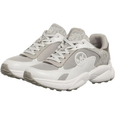 Michael Kors Sami Srebrne Skórzane Buty Sportowe - Sneakers Michael Kors Sami Srebrne Skórzane Buty Sportowe - Sneakers