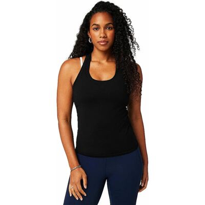 Fabletics Débardeur de fitness Feather Tech noir - Publicité Fabletics Débardeur de fitness Feather Tech noir - Publicité
