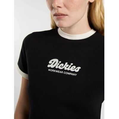T-shirt Lewistown Ringer di Dickies - Slim Fit - Nero T-shirt Lewistown Ringer di Dickies - Slim Fit - Nero