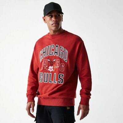 New Era NBA Oversize Pullover - FLORAL Chicago Bulls rot M - Pullover New Era NBA Oversize Pullover - FLORAL Chicago Bulls rot M - Pullover