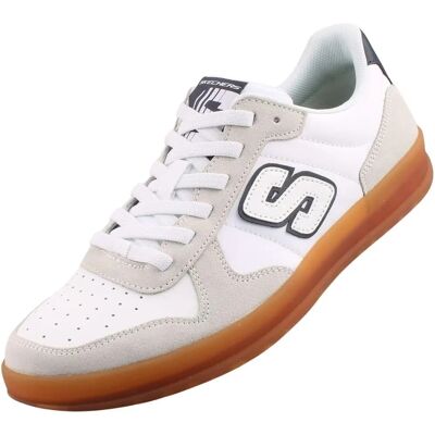 Skechers Weiße Calven Slip-On Sneaker - Retro Schuhe Skechers Weiße Calven Slip-On Sneaker - Retro Schuhe